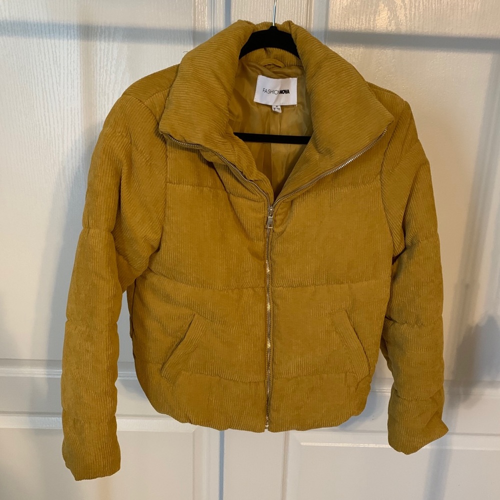 Fashionova cord puffer jacket